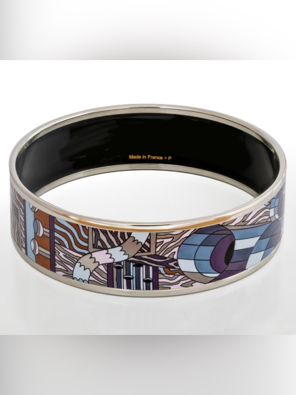 Authentic Hermes Paris Enamel Bangle Bracelet Vintage